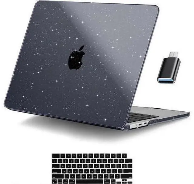 Main image of Compatible with MacBook Air 15 inch Case 2023 Release A2941 M2 Chip Liquid Retina Display Touch ID, Plastic Hard Case with Keyboard Skin & Screen Protector & Type C Adapter For MacBook Air 15.3 Inch
