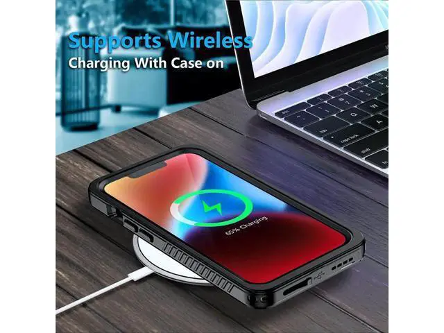 Alt view image 4 of 7 - For iPhone 14 Case Waterproof, with Built in Sensitive Screen Protector Shockproof Cover 360 Full Body Heavy Duty Protective Phone Case for iPhone 14 5G 6.1 inch
