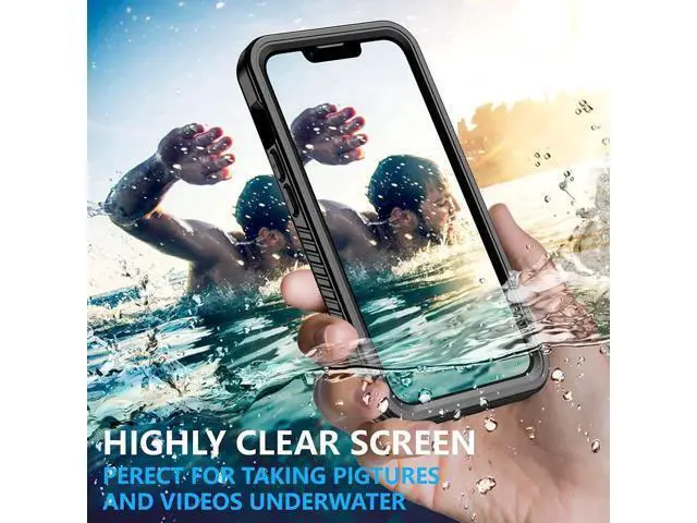 Alt view image 5 of 7 - For iPhone 14 Case Waterproof, with Built in Sensitive Screen Protector Shockproof Cover 360 Full Body Heavy Duty Protective Phone Case for iPhone 14 5G 6.1 inch