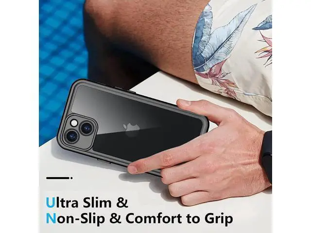 Alt view image 7 of 7 - For iPhone 14 Case Waterproof, with Built in Sensitive Screen Protector Shockproof Cover 360 Full Body Heavy Duty Protective Phone Case for iPhone 14 5G 6.1 inch