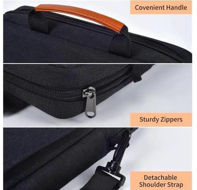 Alt view image 2 of 7 - 13 - 14 Inch Laptop Shoulder Bag Carrying Case for Macbook Air 13" M4 M3 M2 A3420 A3113/ MacBook Pro 14 M4 M3 M2 M1/ 13" iPad Pro M4/ iPad Air M3 M2 2025, Vertical Laptop Sleeve Handbag