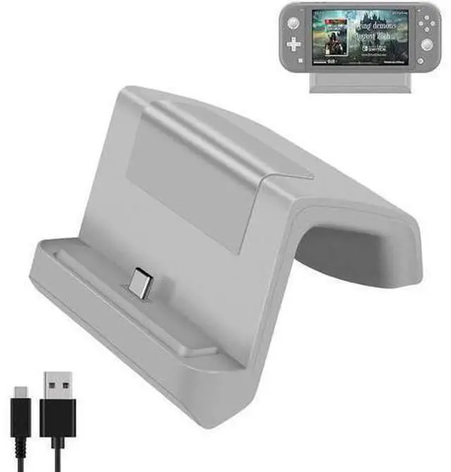 Main image of Nintendo Switch Dock Mini Portable Charging Stand with USB Type C Port Replacement Charging Dock Station for Nintendo Switch and Switch Lite Gray