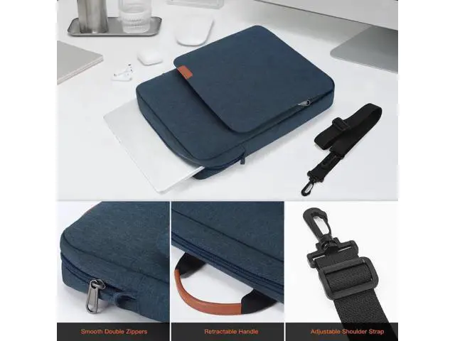Alt view image 5 of 7 - 9-11 Inch Tablet Shoulder Bag Carrying Case for 11" iPad Pro M4/ iPad Air 11" M3 M2 2025 2024, iPad A16 11" 2025, New Amazon Fire Max 11/10.1" Fire HD 10 Plus, Vertical Laptop Sleeve Handbag