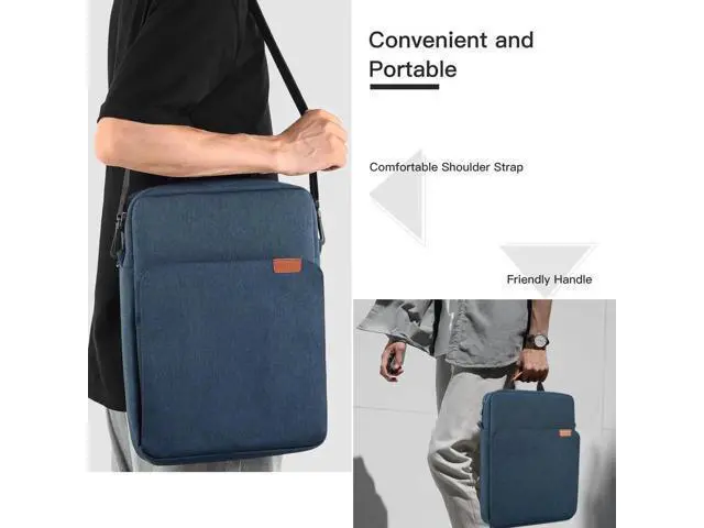 Alt view image 6 of 7 - 9-11 Inch Tablet Shoulder Bag Carrying Case for 11" iPad Pro M4/ iPad Air 11" M3 M2 2025 2024, iPad A16 11" 2025, New Amazon Fire Max 11/10.1" Fire HD 10 Plus, Vertical Laptop Sleeve Handbag