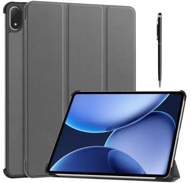 Main image of Case for Oppo Pad 4 Pro / OnePlus Pad 2 Pro / OnePlus Pad 3 13.2 inch 2025, Tri fold Slim Hard Shell Smart Protective Cover with Multi-Angle Stand, Auto Sleep/Wake, Stylus Pen Grey