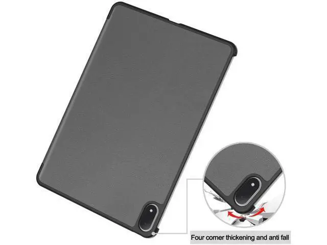 Alt view image 3 of 7 - Case for Oppo Pad 4 Pro / OnePlus Pad 2 Pro / OnePlus Pad 3 13.2 inch 2025, Tri fold Slim Hard Shell Smart Protective Cover with Multi-Angle Stand, Auto Sleep/Wake, Stylus Pen Grey