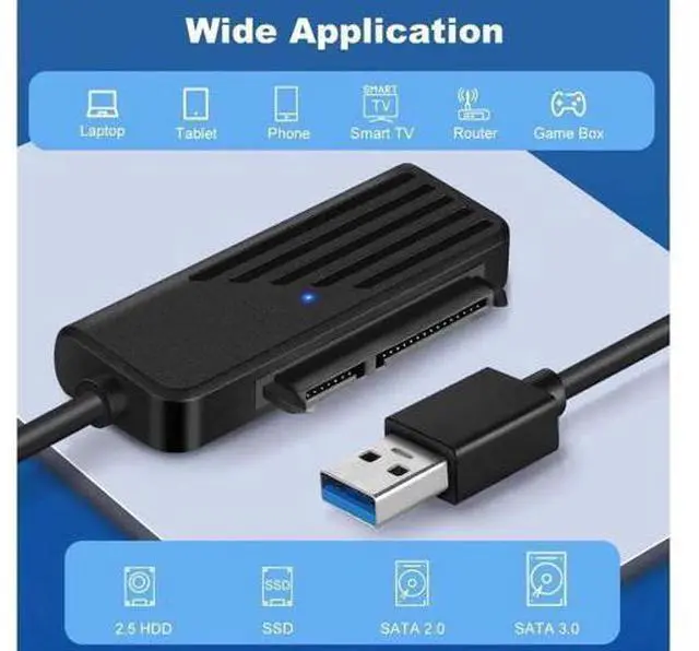 Main image of Aomoproing SATA to USB 3.0 Adapter Up To 6 Gbps USB A/C to SATA Cable for 2.5" SATA III HDD SSD External Hard Drive Reader adaptador(USB 3.0 20cm)