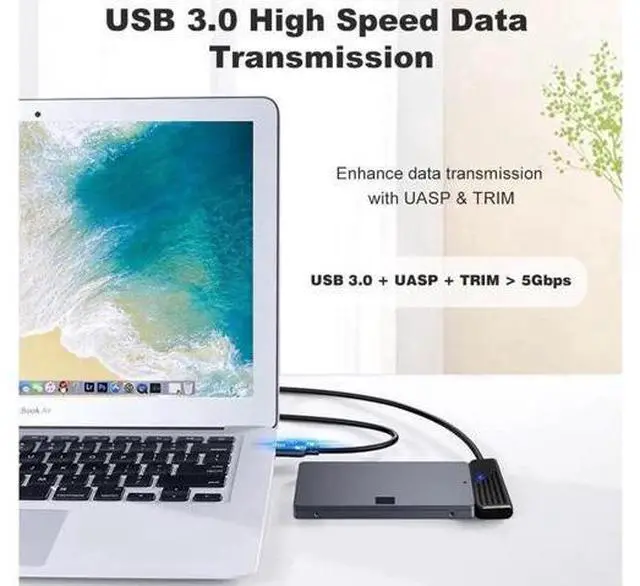 Alt view image 3 of 4 - Aomoproing SATA to USB 3.0 Adapter Up To 6 Gbps USB A/C to SATA Cable for 2.5" SATA III HDD SSD External Hard Drive Reader adaptador(USB 3.0 20cm)