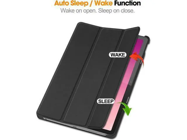 Alt view image 2 of 7 - Case for Lenovo Tab M10 5G 10.6 Inch 2023 TB-360ZU TB-360XU, Tri fold Slim Lightweight Hard Shell Smart Protective Cover with Multi-Angle Stand, Universal Stylus Pen