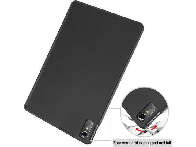 Alt view image 6 of 7 - Case for Lenovo Tab M10 5G 10.6 Inch 2023 TB-360ZU TB-360XU, Tri fold Slim Lightweight Hard Shell Smart Protective Cover with Multi-Angle Stand, Universal Stylus Pen