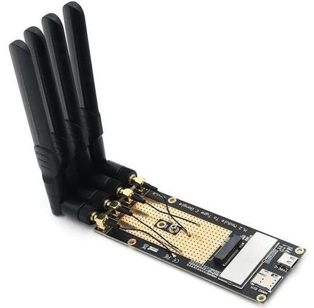 Main image of Network Adapter 3G/4G/5G Module to Type C/USB 3.0 Adapter with NANO SIM Card Slot for RM500Q RM500U GM800 SIM8200 with 4 Antenna