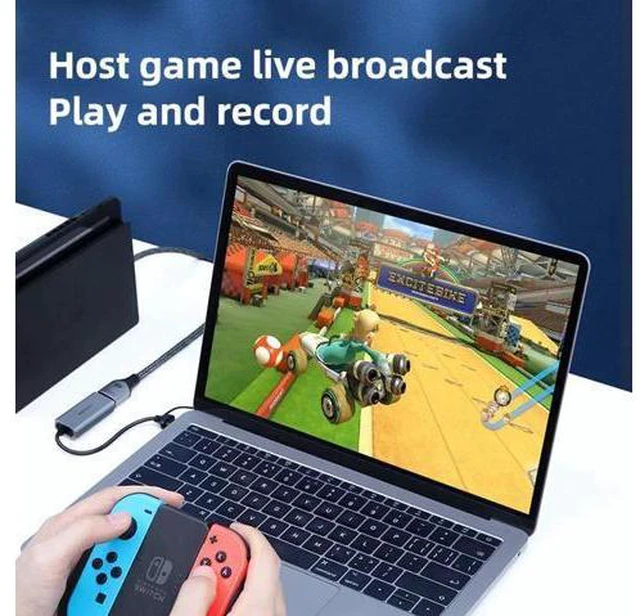 Alt view image 4 of 7 - HDMI-compatible to USB 3.0 Type-c Video Capture Card Dual interface Video Game Grabber Record for PS5 Switch Live Camera