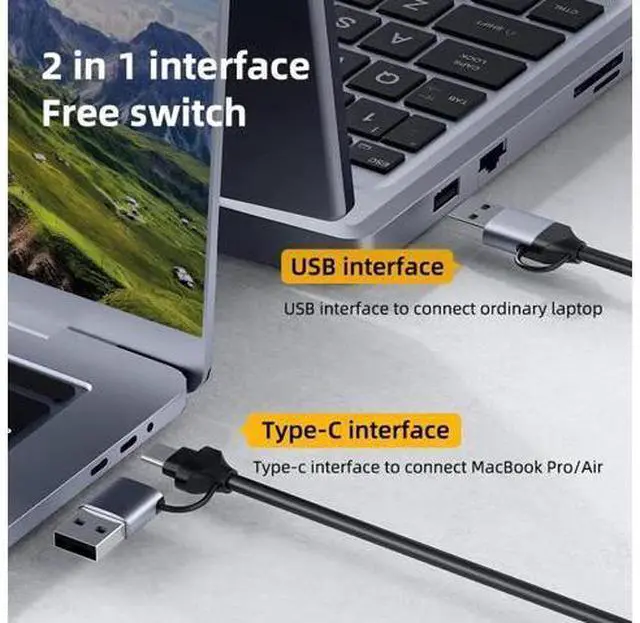 Alt view image 7 of 7 - HDMI-compatible to USB 3.0 Type-c Video Capture Card Dual interface Video Game Grabber Record for PS5 Switch Live Camera