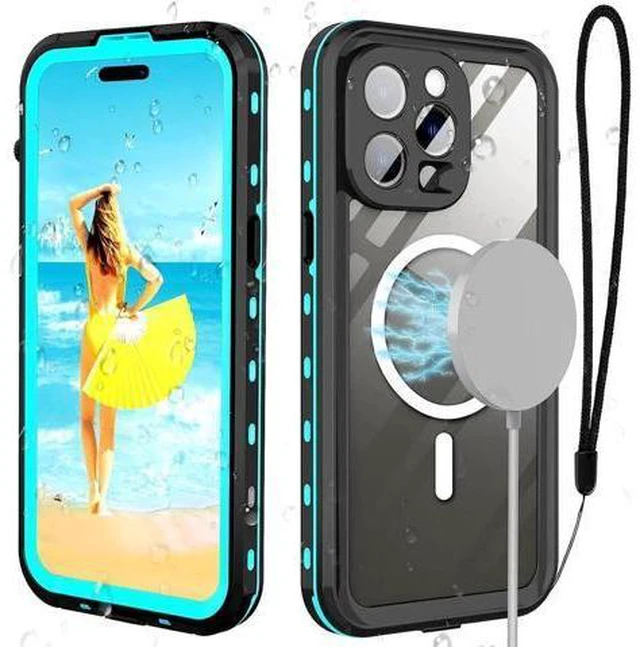 Main image of for iPhone 14 Pro Max Case Waterproof, Compatible with Magsafe Magnetic Protective iPhone 14 Pro Max Phone Case, Water Proof Mag Safe Magnet Shockproof Full Body Clear with Screen Protector Blue