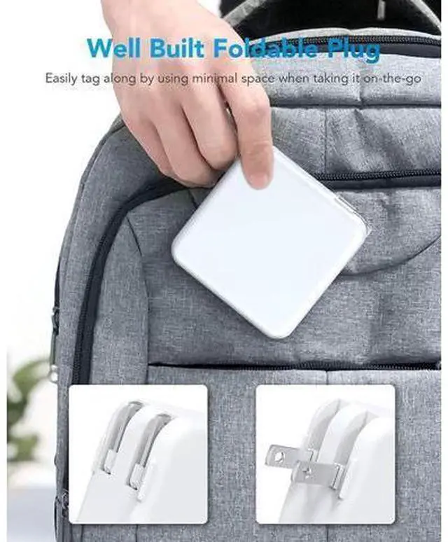 Alt view image 7 of 7 - 96W USB C Power Adapter, Compatible with MacBook Pro Charger 13 15 16 inch 2020 2019 2018 Works with USB C 96W 87W PD Power Charger, Included USB-C to USB-C Charge Cable - 6.6ft/2m