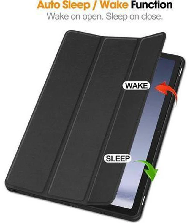 Alt view image 3 of 7 - Case for Samsung Galaxy Tab A9 Plus 11 Inch 2023 SM-X210/X215/X216/X218, Slim Smart Stand Cover Protective Cover with Pencil Holder, Stand, Universal Stylus Pen