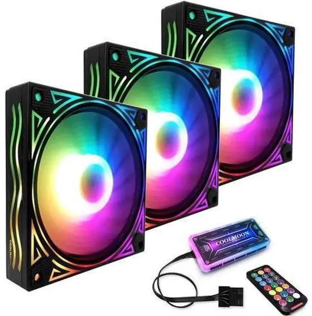 Main image of Billow 120mm Adjust RGB Computer Case PC Cooling Fan RGB Quiet with IR Remote New Computer Cooler RGB CPU Case Fan Three in One (3 Pcs with Standard Controller Kits)