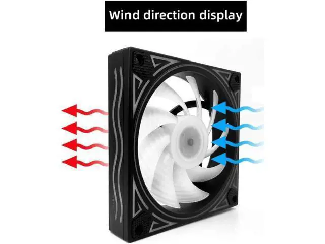 Alt view image 2 of 7 - Billow 120mm Adjust RGB Computer Case PC Cooling Fan RGB Quiet with IR Remote New Computer Cooler RGB CPU Case Fan Three in One (3 Pcs with Standard Controller Kits)