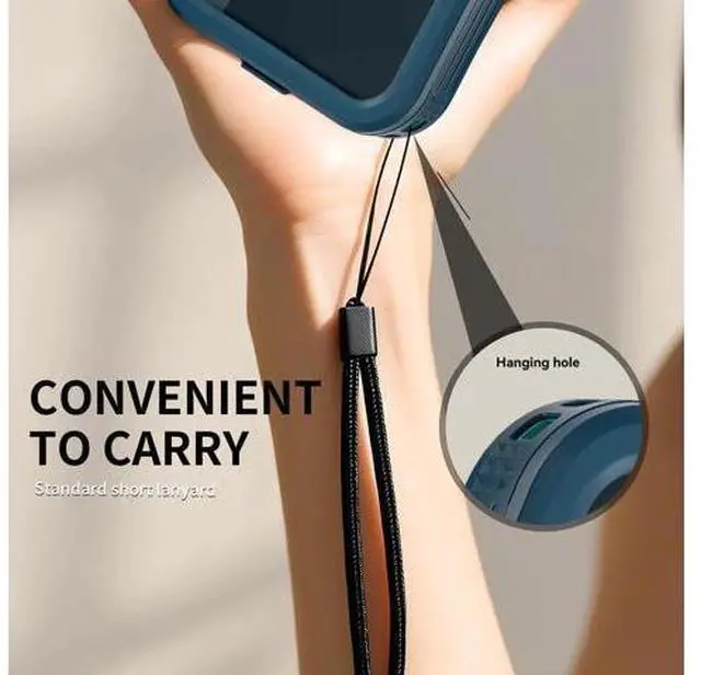 Alt view image 5 of 7 - for iPhone 17 Pro Max Waterproof Case Compatible with MagSafe, Magnetic Waterproof Full Body IP68 Underwater Case Built-in Screen Protector Military Shockproof Phone Cover with Lanyard Blue