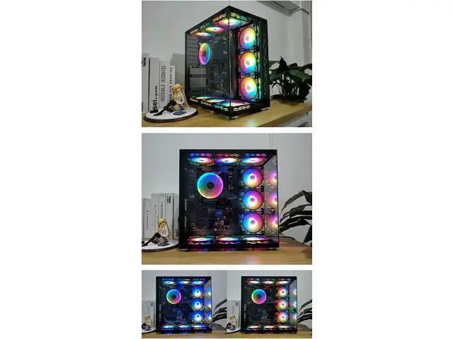 Alt view image 7 of 7 - Billow 120mm Adjust RGB Computer Case PC Cooling Fan RGB Quiet with IR Remote New Computer Cooler RGB CPU Case Fan Three in One (3 Pcs with Standard Controller Kits)