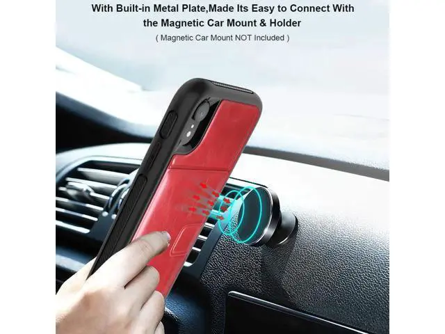 Alt view image 4 of 7 - iPhone XR Case with Wallet Full-Body Military Grade Protection Case with a Dual Layer Wallet designlot & Kickstand for iPhone XR 2018 Release for Girl Women Men