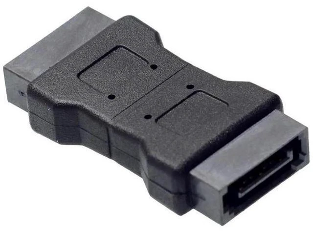 Main image of Aomoproing High quanlity 7PIN SATA 3.0 data male to male Port adapter straight angle 7P Serial ATA III 6Gbps Jack Connector Coupler 3PCS