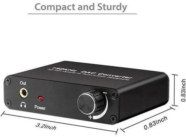 Alt view image 4 of 6 - Werleo Digital Audio Converter 192kHz DAC Supports Volume control Digital Coaxial SPDIF Toslink to Analog Stereo L/R RCA 3.5mm Jack Audio Adapter for HDTV, Blu-ray,PS3,XBOX 360,Home Cinema Systems AV