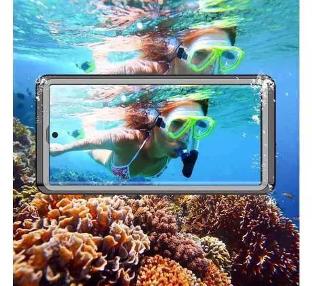 Alt view image 4 of 7 - Galaxy Note 10 Waterproof Case, Built in Screen Protector 360° Full Body Protective Shockproof Cover Dustproof IP68 Underwater Waterproof Case for Galaxy Note 10 6.3 inch