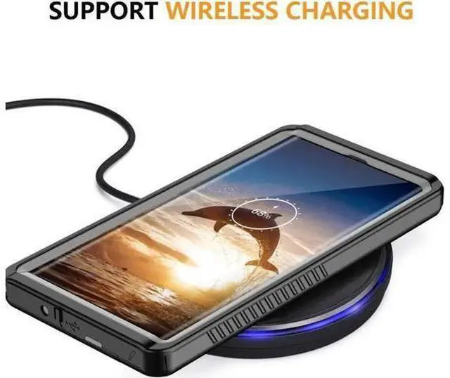 Alt view image 6 of 7 - Galaxy Note 10 Waterproof Case, Built in Screen Protector 360° Full Body Protective Shockproof Cover Dustproof IP68 Underwater Waterproof Case for Galaxy Note 10 6.3 inch