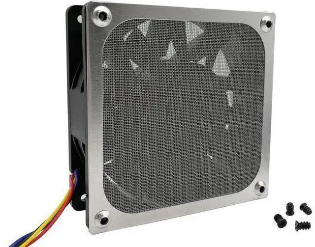 Alt view image 5 of 7 - 120mm Computer Fan Filter Grills with Screws, Ultra Fine Aluminum Mesh - 4 Pack Silver