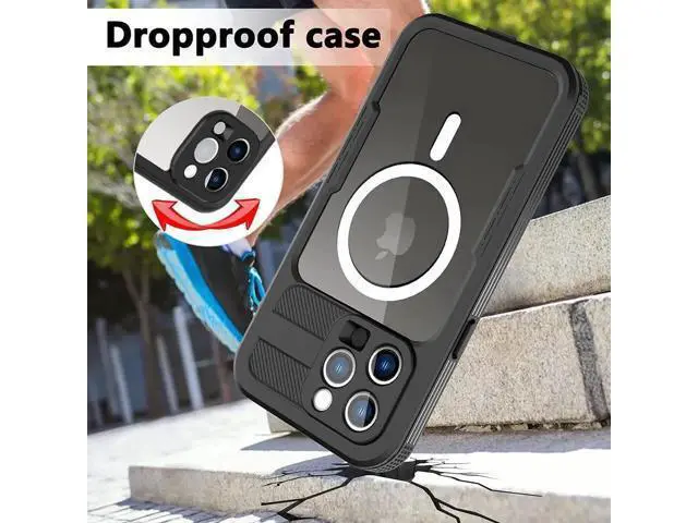 Alt view image 3 of 7 - For iPhone 14 Pro Max Waterproof Case with Built-in Screen Protector Dustproof Shockproof Drop Proof Case, Rugged Full Body Underwater Protective Cover for iPhone 14 Pro Max 6.7 inch