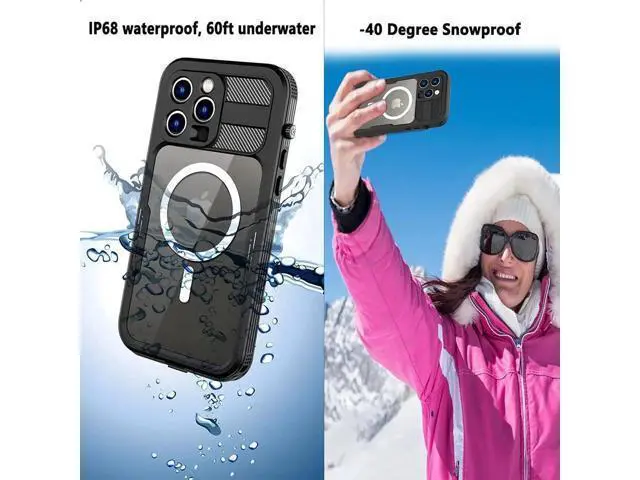 Alt view image 4 of 7 - For iPhone 14 Pro Max Waterproof Case with Built-in Screen Protector Dustproof Shockproof Drop Proof Case, Rugged Full Body Underwater Protective Cover for iPhone 14 Pro Max 6.7 inch