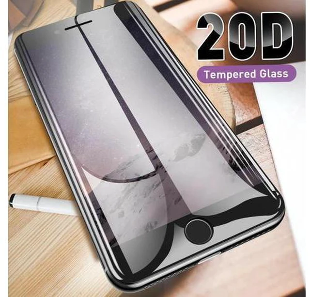 Alt view image 3 of 14 - 2PCS 20D Curved Edge Full Cover Tempered Glass Screen Protector For Apple iPhone 7 Plus Protection Film