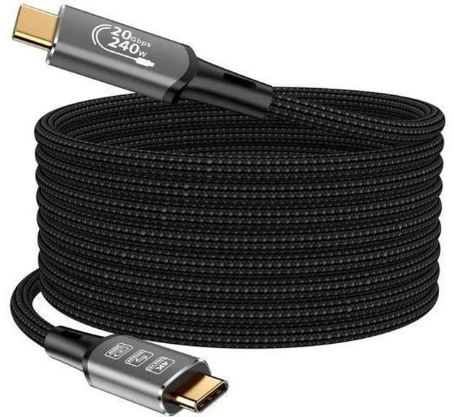 Alt view image 5 of 7 - Aomoproing Long USB4 Thunderbolt 4 Extension Cable 5M 16.5ft 8K USB C M/M 240W Fast Charging 40Gbps Data Transfer 7680 * 4320 8K@60Hz 4K@144Hz Video Compatible with Different USB-C Devices
