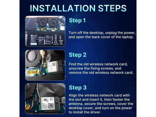 Alt view image 2 of 7 - Wireless Adapter WiFi 7 Network Card, BT5.4 BE200NGW 7th WiFi Adapter, M.2 Mini Desktop kit WiFi 7 Adapter 802.11BE Tri-Band 8774Mbps WiFi not Support AMD Motherboards for Win 10/11 10Dbi