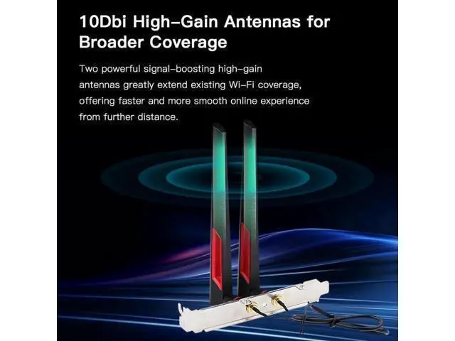 Alt view image 3 of 7 - Wireless Adapter WiFi 7 Network Card, BT5.4 BE200NGW 7th WiFi Adapter, M.2 Mini Desktop kit WiFi 7 Adapter 802.11BE Tri-Band 8774Mbps WiFi not Support AMD Motherboards for Win 10/11 10Dbi