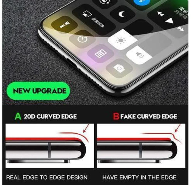 Alt view image 3 of 7 - 2PCS 20D Curved Edge Full Cover Tempered Glass Screen Protector For Apple iPhone 8 Plus Protection Film