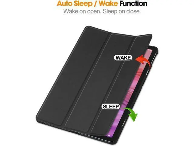 Alt view image 5 of 7 - Case for Lenovo Tab 10.1 inch 2025 Model TB311FU TB311XU, Slim Smart Cover Lightweight Hard Shell Protective Cover with Multi-Angle Stand, Universal Stylus Pen