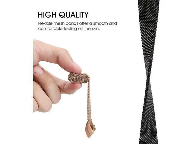 Alt view image 2 of 7 - 2PCS Stainless Steel Replacement Bands Strap Compatible with Fitbit Alta and Fitbit Alta HR
