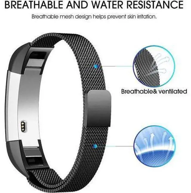 Alt view image 7 of 7 - 2PCS Stainless Steel Replacement Bands Strap Compatible with Fitbit Alta and Fitbit Alta HR