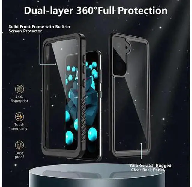 Alt view image 2 of 7 - Samsung Galaxy S21 FE Case Waterproof, 360° Full Body Protection with Built in Screen Protector Heavy Duty Shockproof IP68 Underwater Protective Phone Case for Samsung S21 FE 5G 6.4 inch 2022
