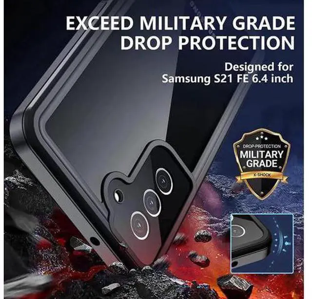 Alt view image 5 of 7 - Samsung Galaxy S21 FE Case Waterproof, 360° Full Body Protection with Built in Screen Protector Heavy Duty Shockproof IP68 Underwater Protective Phone Case for Samsung S21 FE 5G 6.4 inch 2022