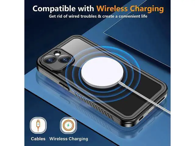 Alt view image 5 of 7 - For iPhone 14 Plus Case Waterproof, Shockproof Bumper Coverwith Built-in Screen Protector, Dustproof Anti-Scratch Anti-Stain Phone Case for iPhone 14 Plus 5G 6.7 inch