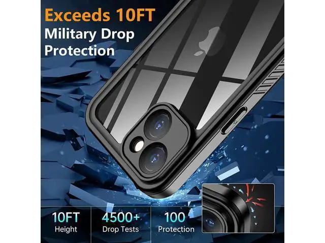 Alt view image 4 of 7 - For iPhone 14 Plus Case Waterproof, Shockproof Bumper Coverwith Built-in Screen Protector, Dustproof Anti-Scratch Anti-Stain Phone Case for iPhone 14 Plus 5G 6.7 inch