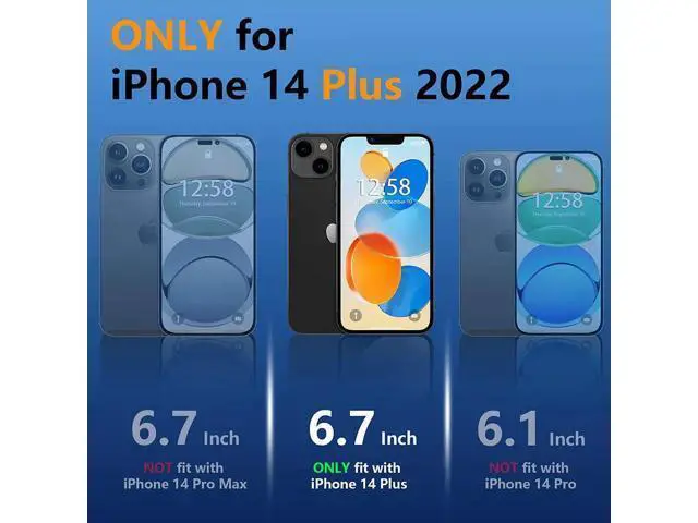 Alt view image 6 of 7 - For iPhone 14 Plus Case Waterproof, Shockproof Bumper Coverwith Built-in Screen Protector, Dustproof Anti-Scratch Anti-Stain Phone Case for iPhone 14 Plus 5G 6.7 inch