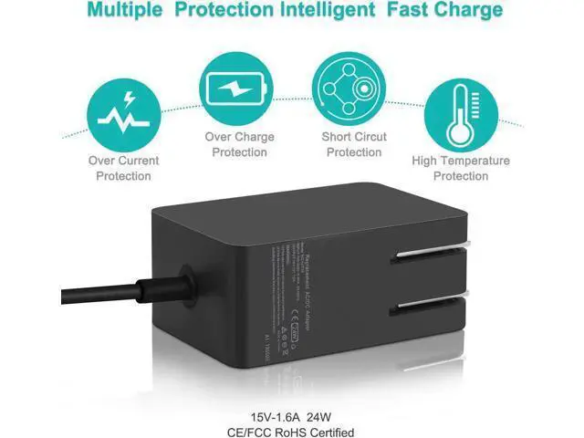Alt view image 2 of 7 - 24W 15V 1.6A Surface Go Charger Power Supply for Microsoft Surface Go/Surface Pro 4 Core m3/Surface Pro 3 Core m3/Surface Pro 2017 Core m3 Tablet/Surface Laptop Core m3 Carrying Case