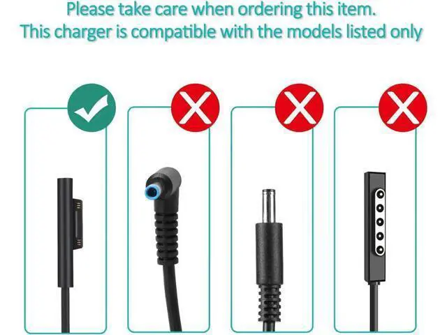 Alt view image 4 of 7 - 24W 15V 1.6A Surface Go Charger Power Supply for Microsoft Surface Go/Surface Pro 4 Core m3/Surface Pro 3 Core m3/Surface Pro 2017 Core m3 Tablet/Surface Laptop Core m3 Carrying Case