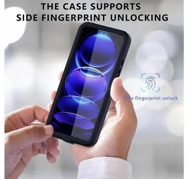 Alt view image 3 of 7 - Waterproof Case for Xiaomi Redmi Note 12 Pro 5G/POCO X5 Pro 5G, IP68 Waterproof 360 Degree Full Body Protection Protective Case Shockproof Heavy Duty Cover with Built-in Screen Protector