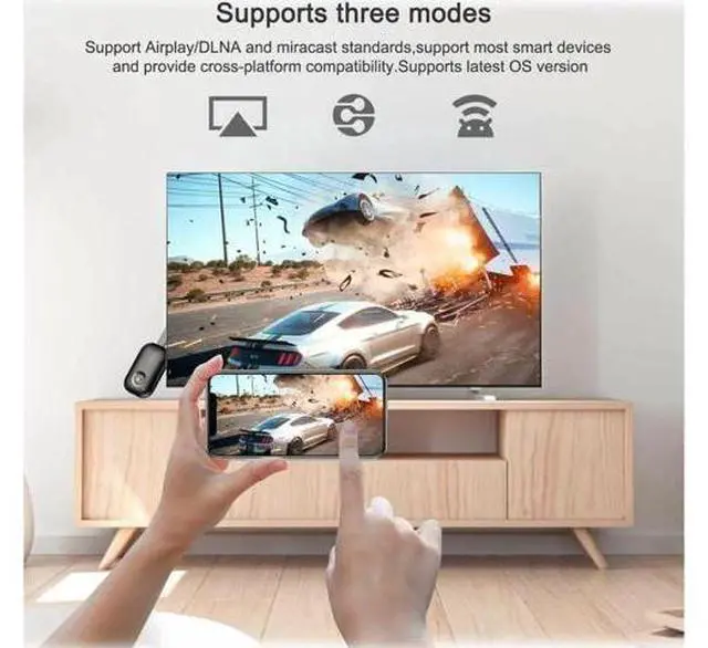 Alt view image 5 of 5 - Aomoproing 4K WIFI 1080P Wireless Display TV Dongle Adapter HDMI Receiver Airplay Miracast
