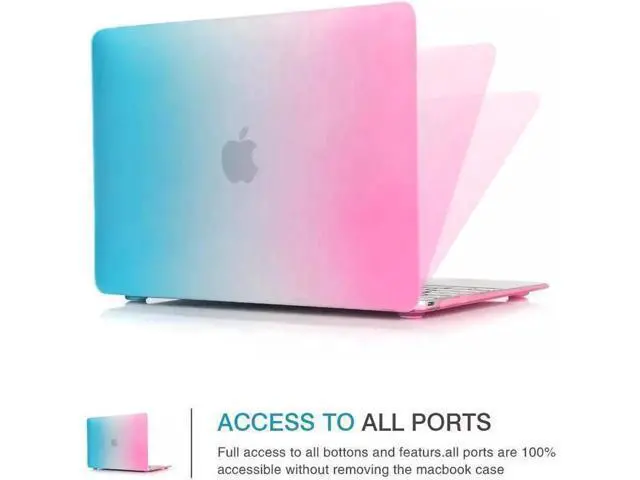 Alt view image 2 of 7 - Compatible with MacBook Air 13.6 inch Case 2022 Release Model A2681 M2 Chip with Liquid Retina Display Touch ID, Protective Laptop Cover Plastic Hard Shell with Keyboard Cover Skin Rainbow Red